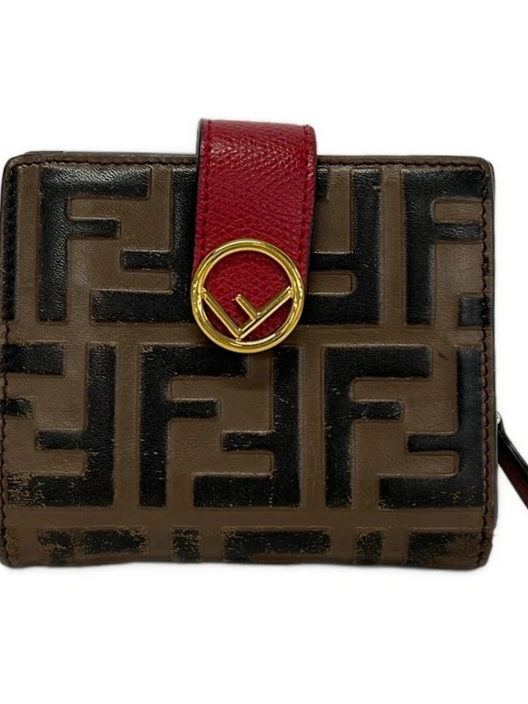 Fendi Zucca Pattern, F Is Fendi 8m0386 Brown Dark Brown Multi Leather